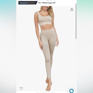 Amazon work out set, leggings and sports bra